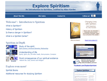 Tablet Screenshot of explorespiritism.com